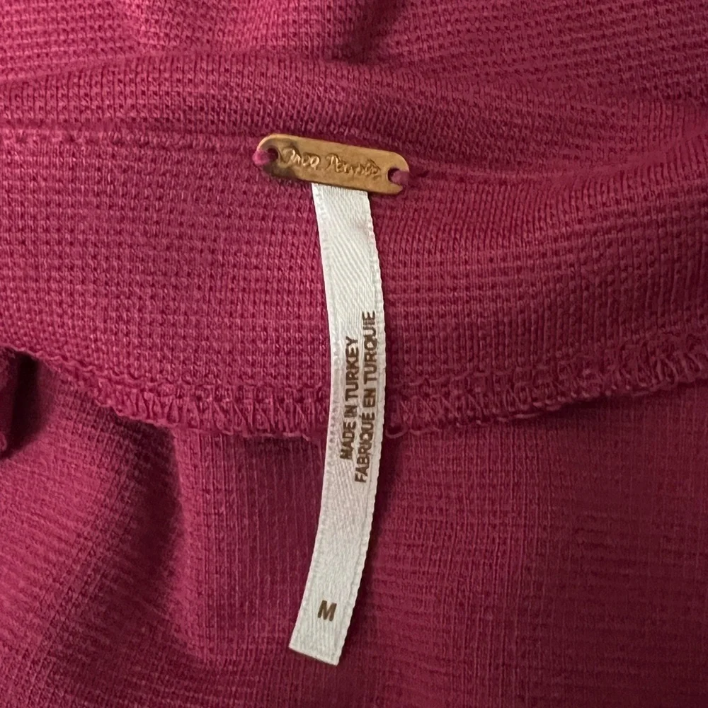 Free People Bianca Womens Dress Barbie Pink Medium open tie back  Long Sleeve - Picture 4 of 9